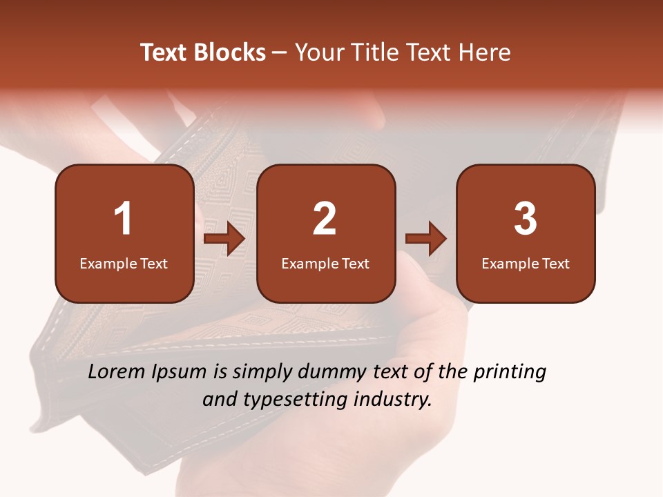 Horizontal Hand Open PowerPoint Template