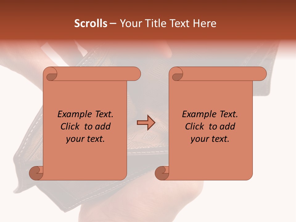 Horizontal Hand Open PowerPoint Template