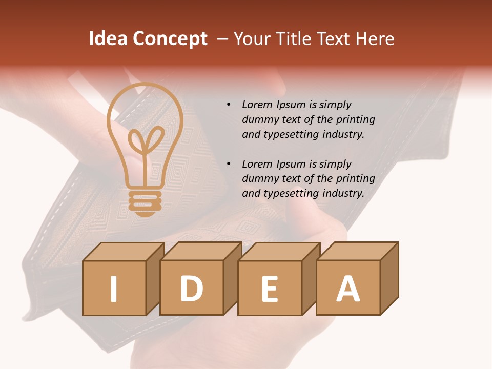 Horizontal Hand Open PowerPoint Template