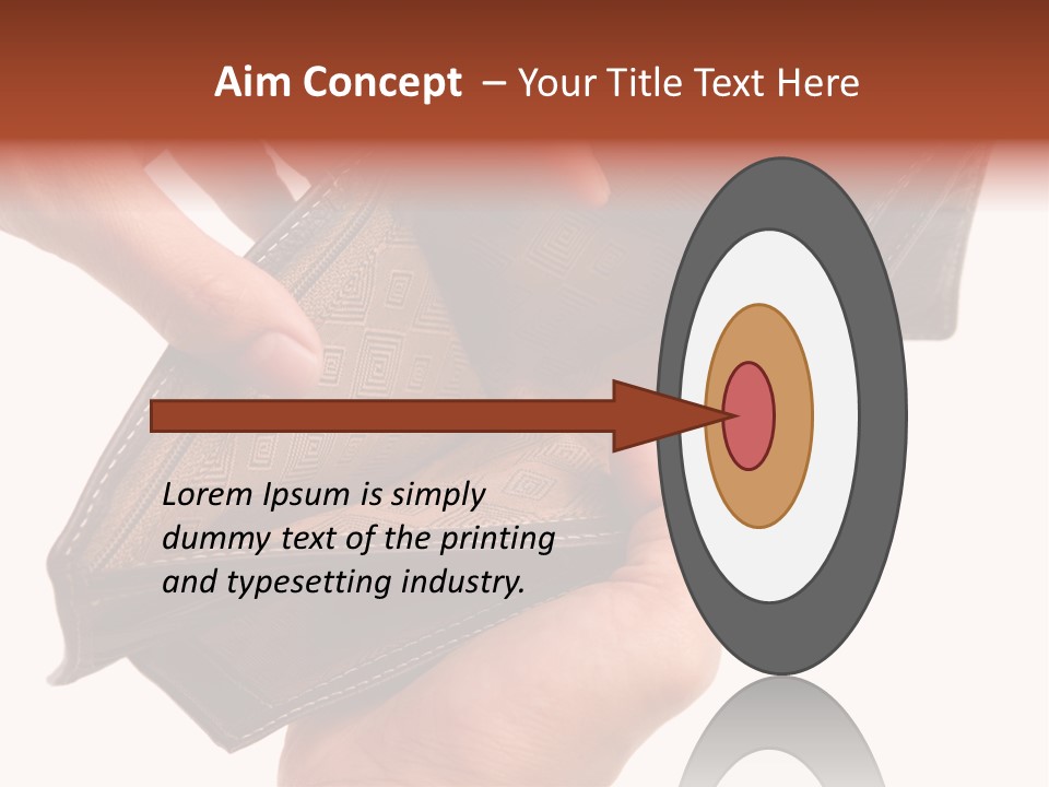 Horizontal Hand Open PowerPoint Template