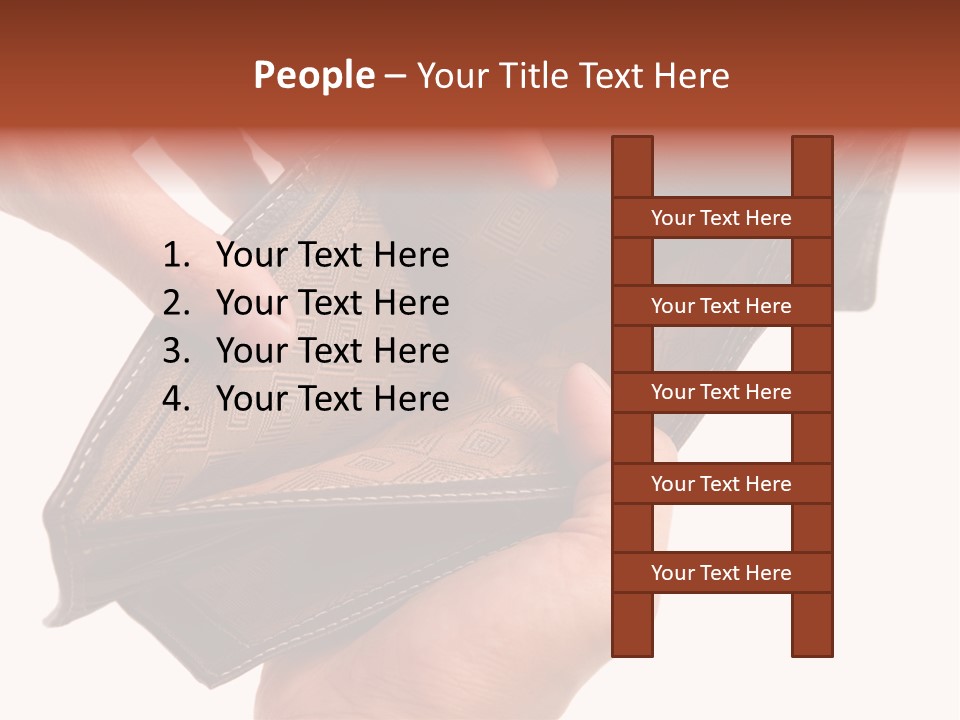 Horizontal Hand Open PowerPoint Template