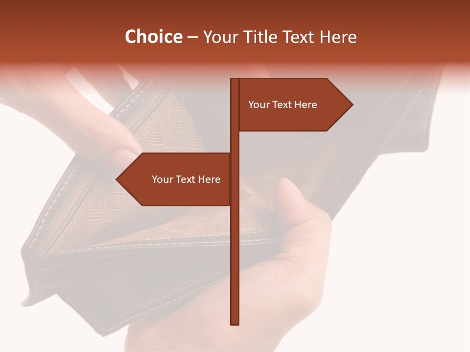 Horizontal Hand Open PowerPoint Template