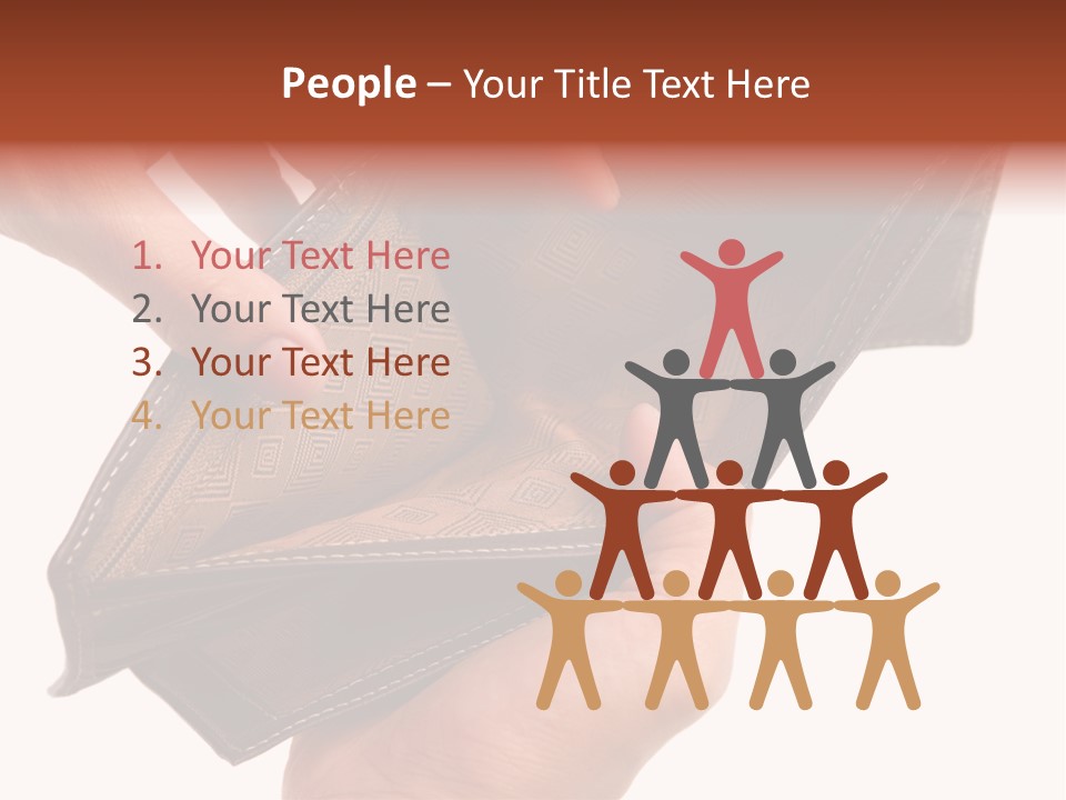 Horizontal Hand Open PowerPoint Template