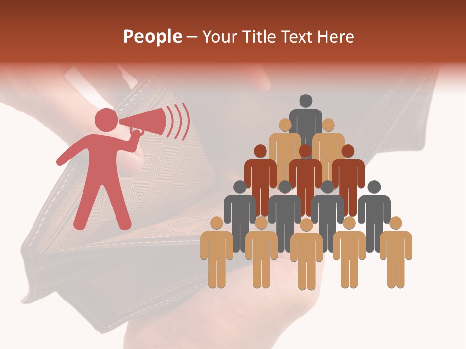 Horizontal Hand Open PowerPoint Template