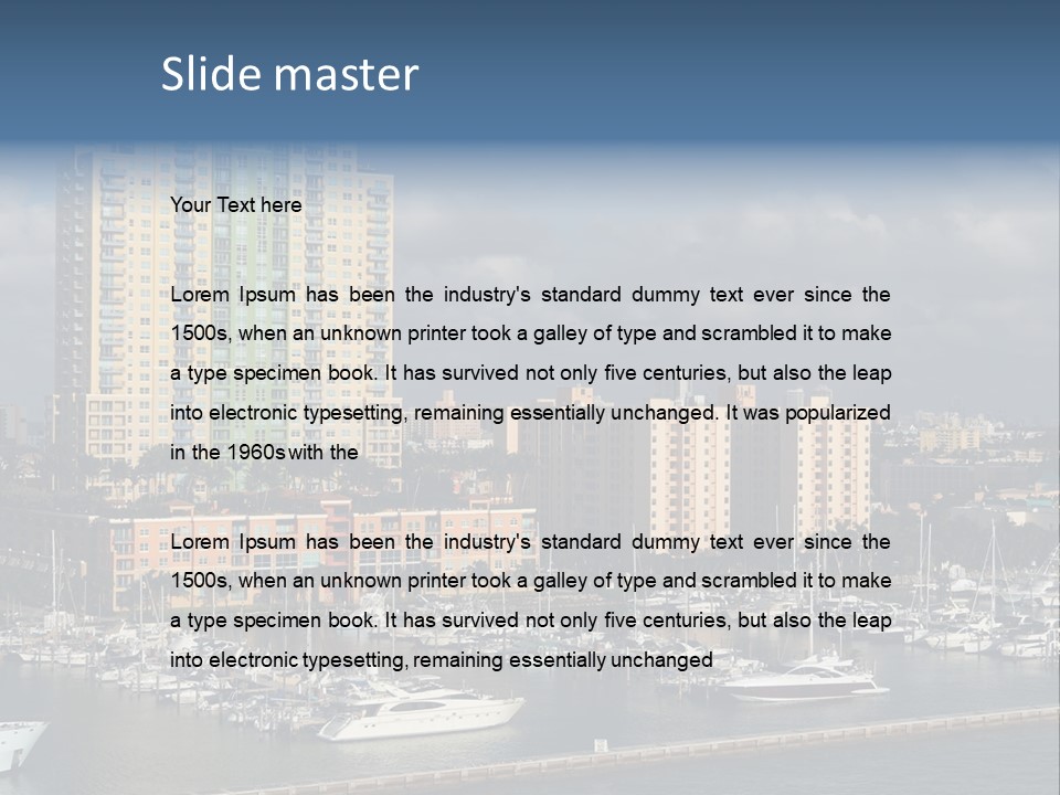 Sky Water Tenement PowerPoint Template