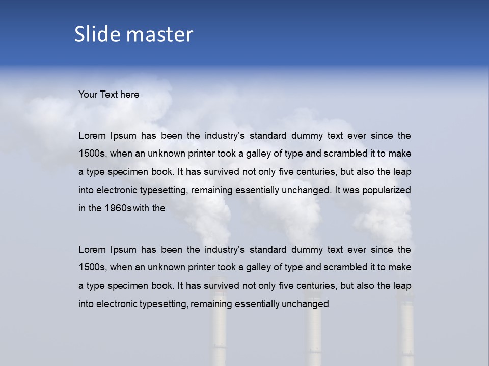 Climate Industry Power PowerPoint Template