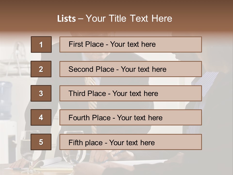 Happiness American White PowerPoint Template