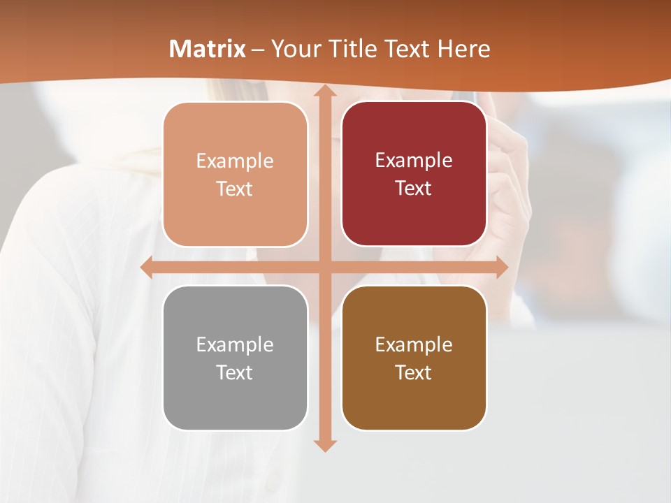 A Woman Talking On A Cell Phone In Front Of A Laptop PowerPoint Template