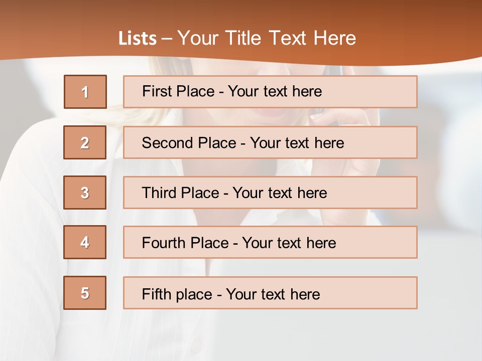 A Woman Talking On A Cell Phone In Front Of A Laptop PowerPoint Template