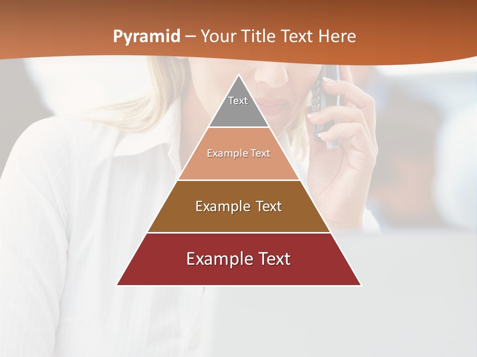 A Woman Talking On A Cell Phone In Front Of A Laptop PowerPoint Template