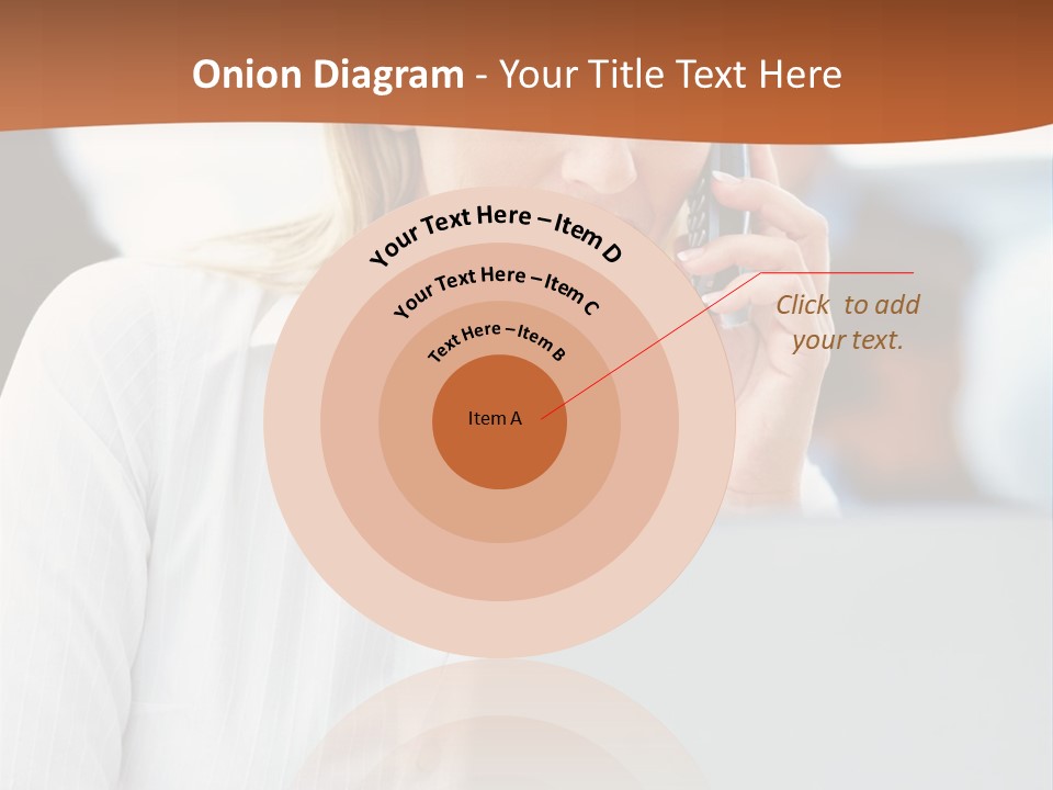 A Woman Talking On A Cell Phone In Front Of A Laptop PowerPoint Template