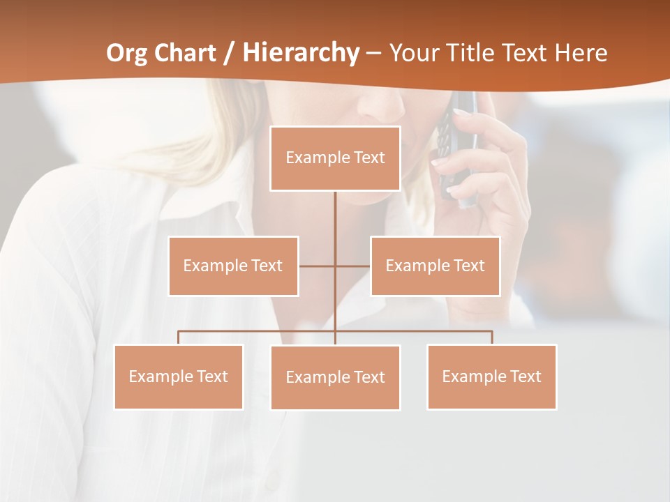 A Woman Talking On A Cell Phone In Front Of A Laptop PowerPoint Template