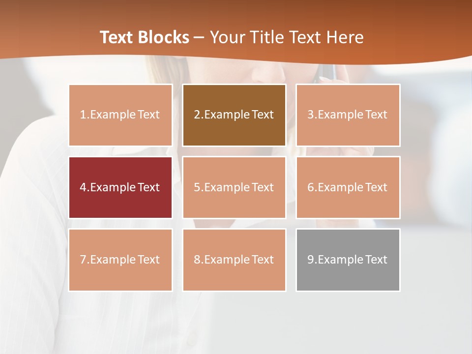 A Woman Talking On A Cell Phone In Front Of A Laptop PowerPoint Template