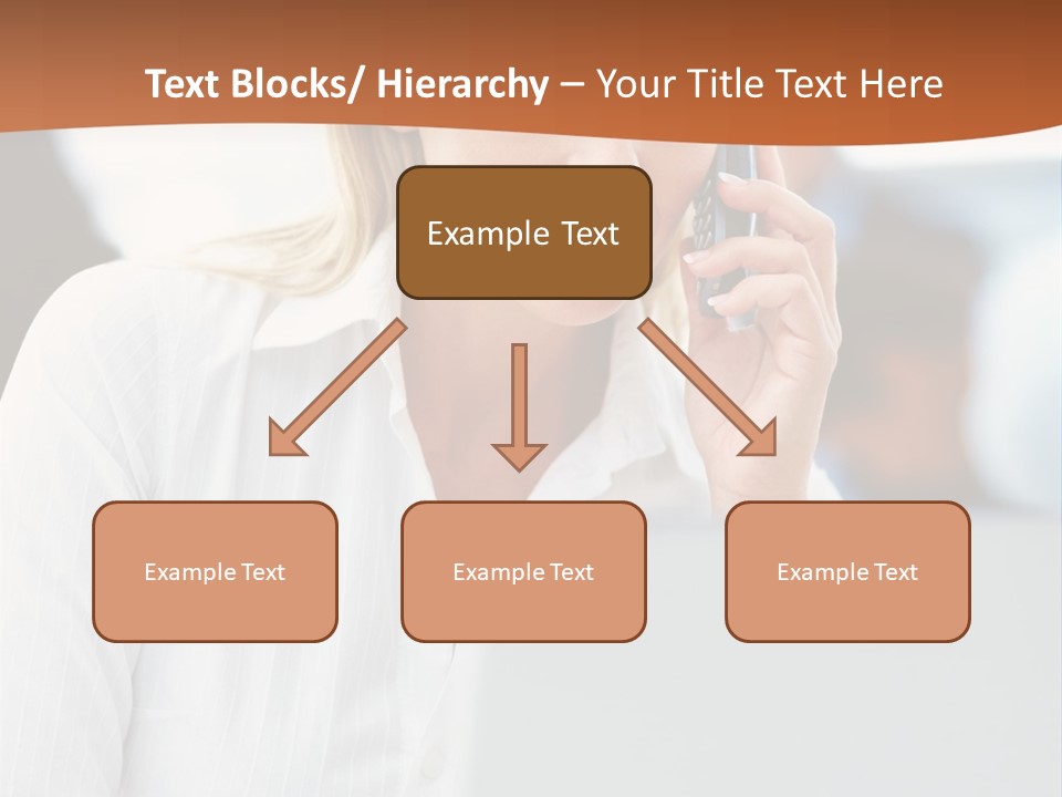 A Woman Talking On A Cell Phone In Front Of A Laptop PowerPoint Template