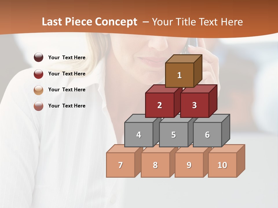 A Woman Talking On A Cell Phone In Front Of A Laptop PowerPoint Template