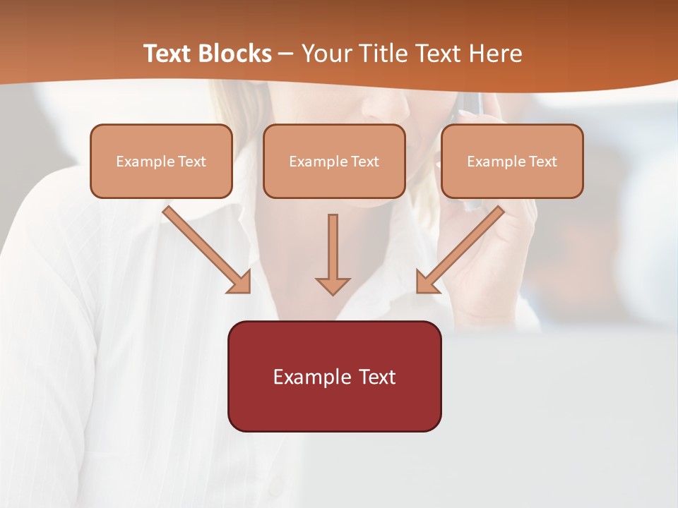 A Woman Talking On A Cell Phone In Front Of A Laptop PowerPoint Template