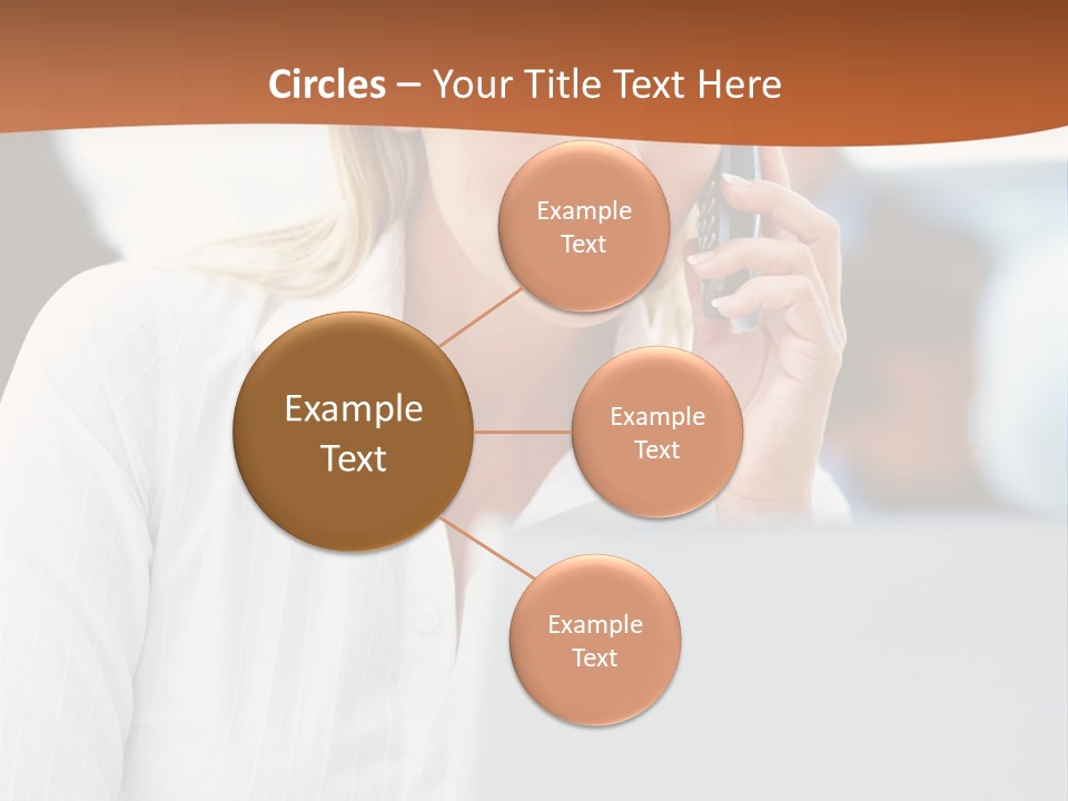 A Woman Talking On A Cell Phone In Front Of A Laptop PowerPoint Template