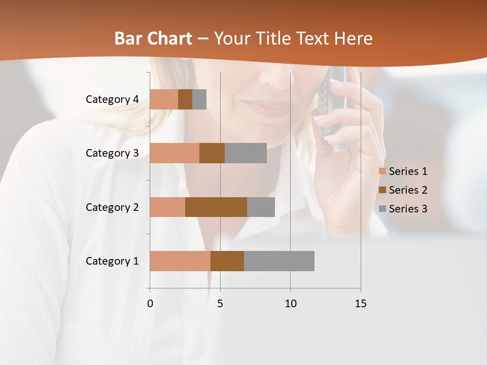 A Woman Talking On A Cell Phone In Front Of A Laptop PowerPoint Template