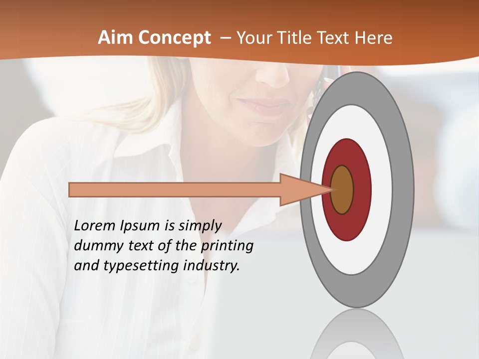 A Woman Talking On A Cell Phone In Front Of A Laptop PowerPoint Template