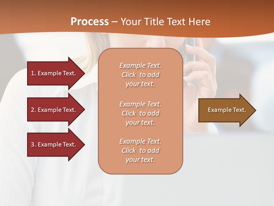 A Woman Talking On A Cell Phone In Front Of A Laptop PowerPoint Template