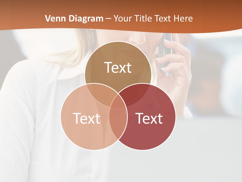 A Woman Talking On A Cell Phone In Front Of A Laptop PowerPoint Template