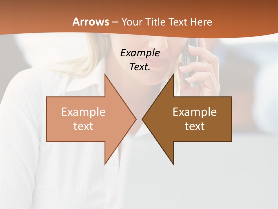 A Woman Talking On A Cell Phone In Front Of A Laptop PowerPoint Template