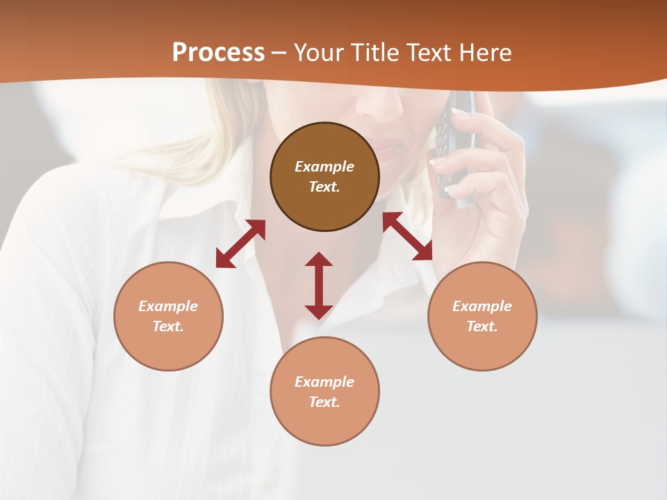 A Woman Talking On A Cell Phone In Front Of A Laptop PowerPoint Template