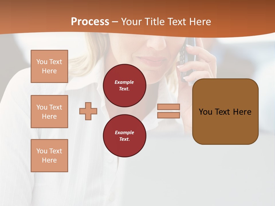 A Woman Talking On A Cell Phone In Front Of A Laptop PowerPoint Template