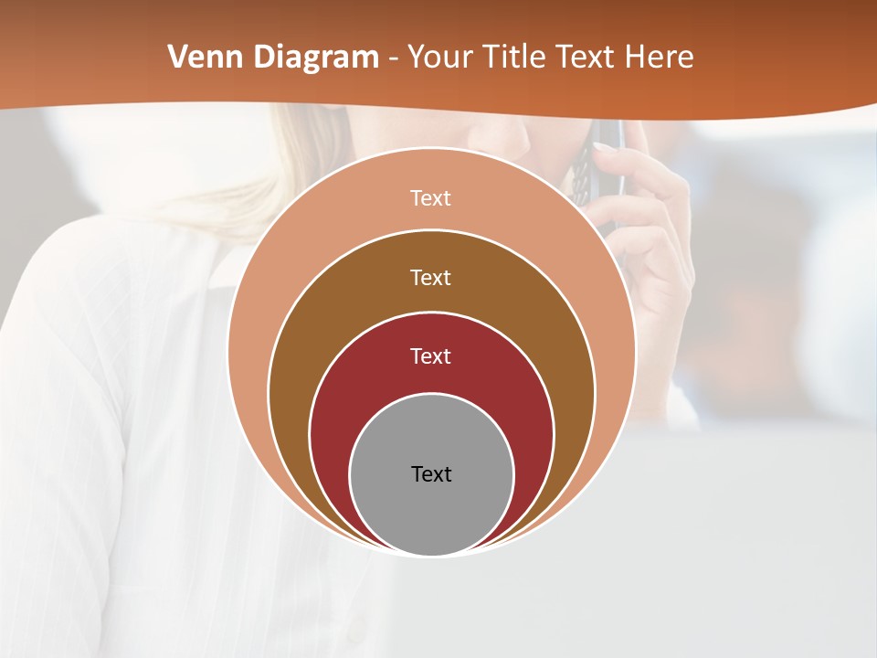 A Woman Talking On A Cell Phone In Front Of A Laptop PowerPoint Template