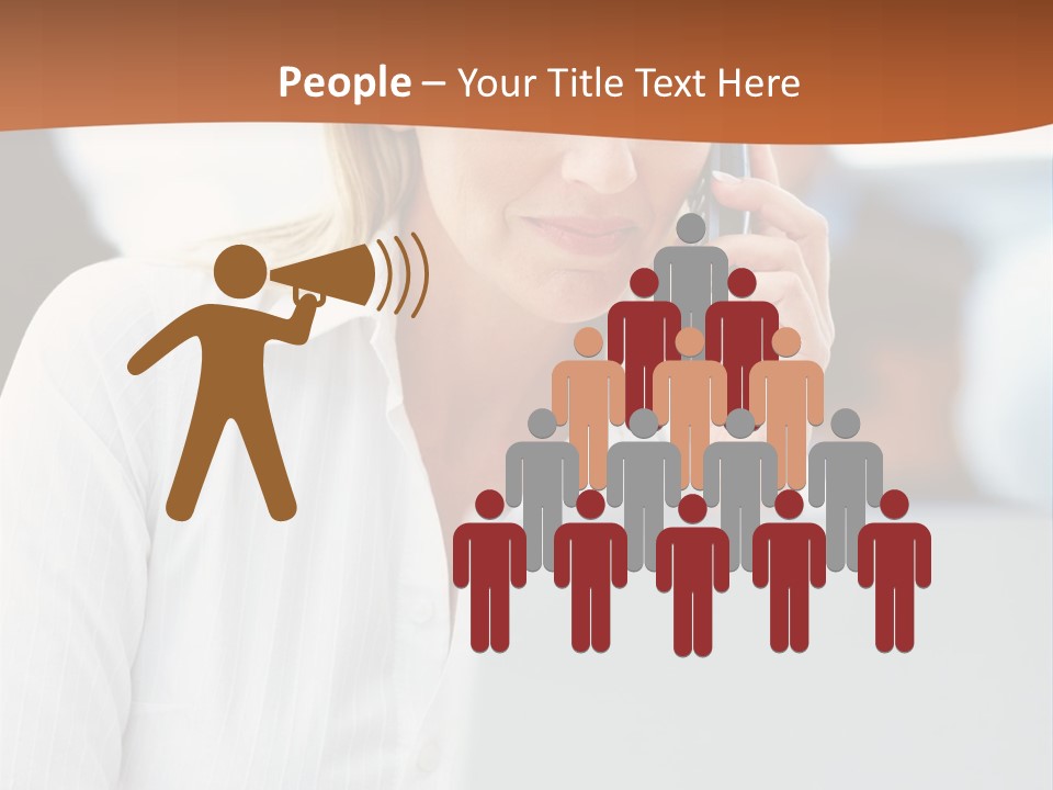 A Woman Talking On A Cell Phone In Front Of A Laptop PowerPoint Template