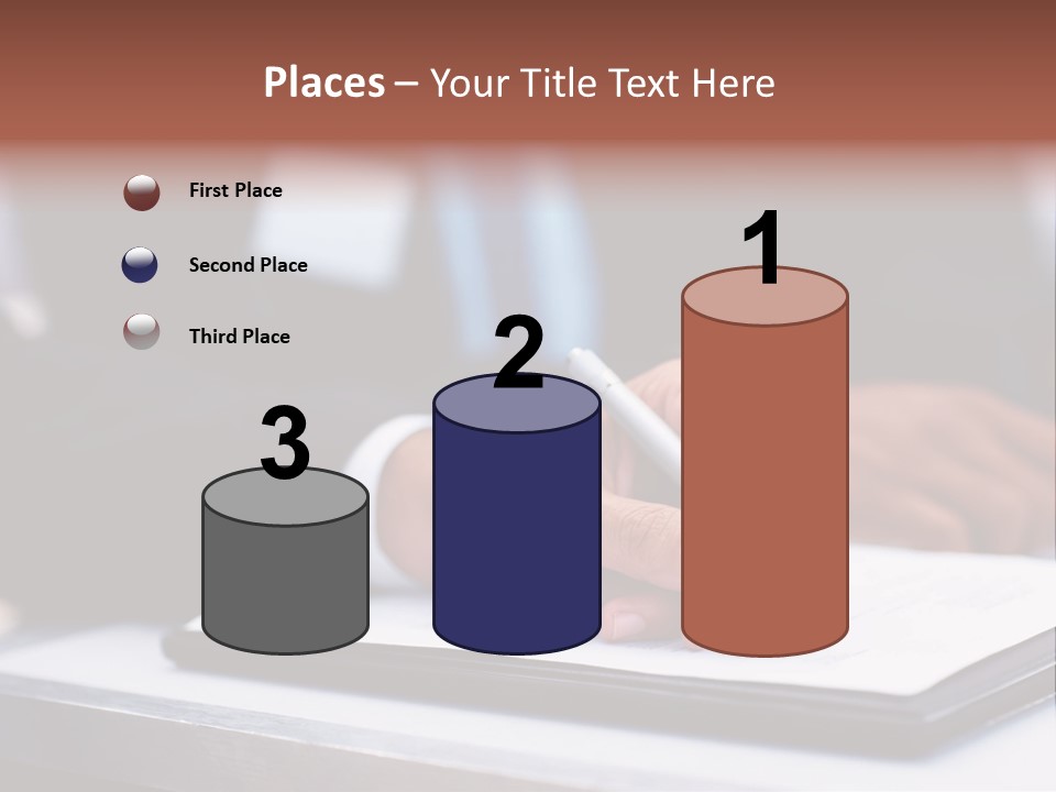 A Person Writing On A Piece Of Paper With A Pen PowerPoint Template