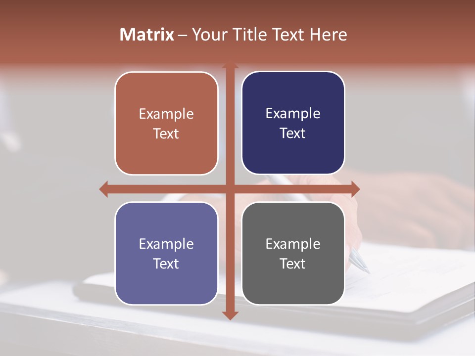 A Person Writing On A Piece Of Paper With A Pen PowerPoint Template