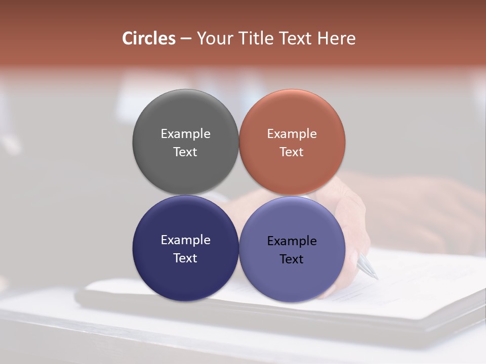 A Person Writing On A Piece Of Paper With A Pen PowerPoint Template