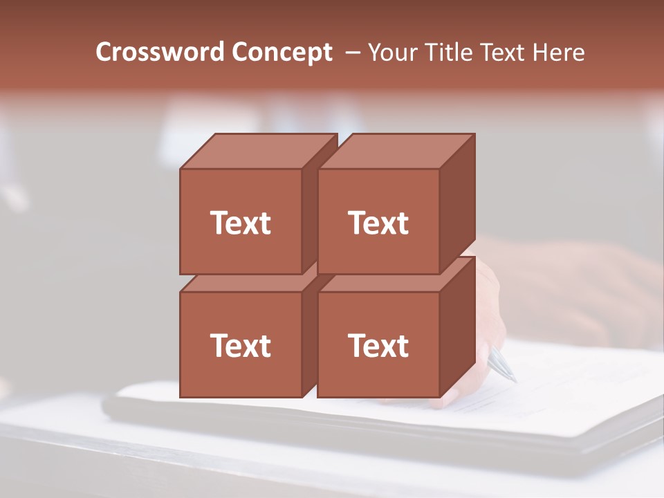 A Person Writing On A Piece Of Paper With A Pen PowerPoint Template