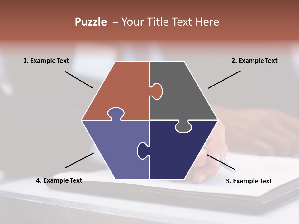 A Person Writing On A Piece Of Paper With A Pen PowerPoint Template