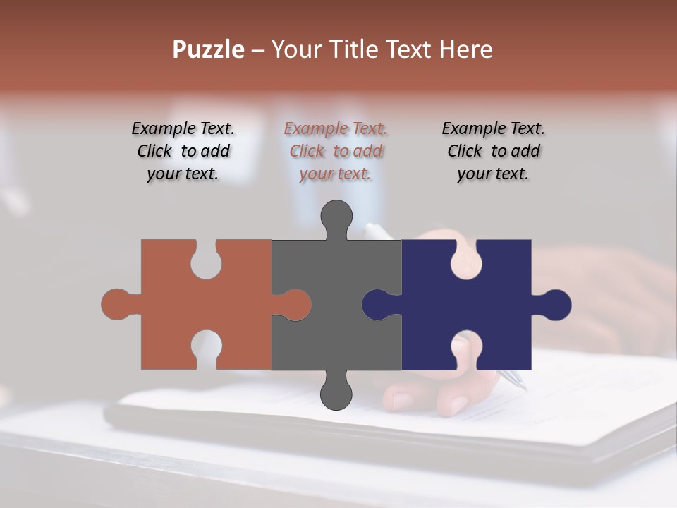 A Person Writing On A Piece Of Paper With A Pen PowerPoint Template