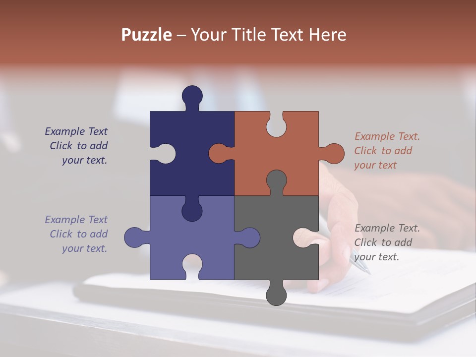 A Person Writing On A Piece Of Paper With A Pen PowerPoint Template