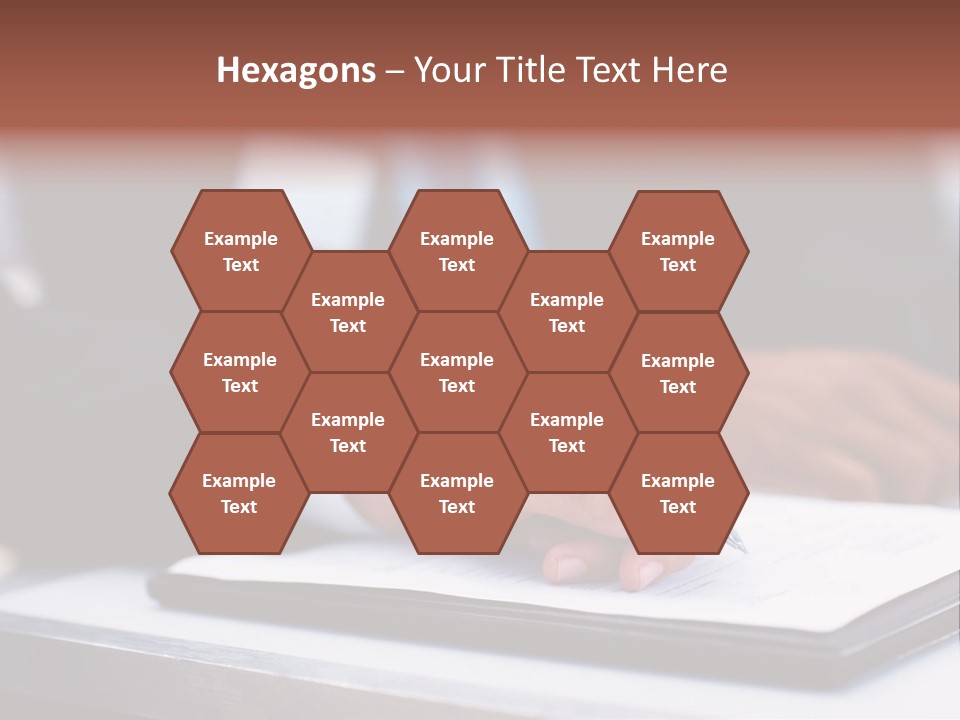 A Person Writing On A Piece Of Paper With A Pen PowerPoint Template