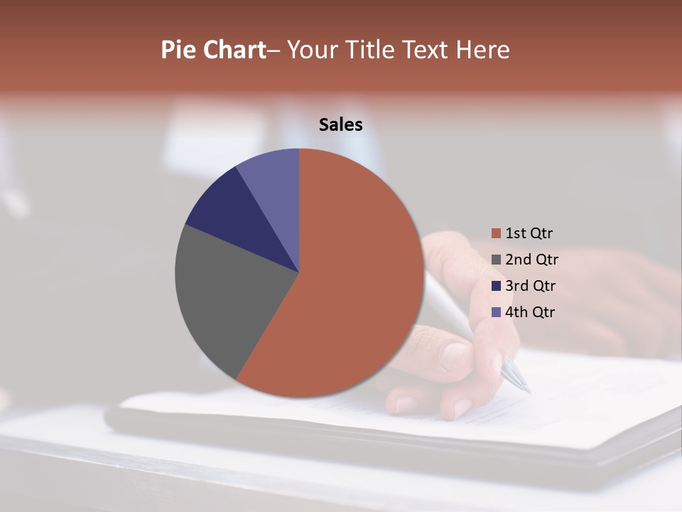 A Person Writing On A Piece Of Paper With A Pen PowerPoint Template