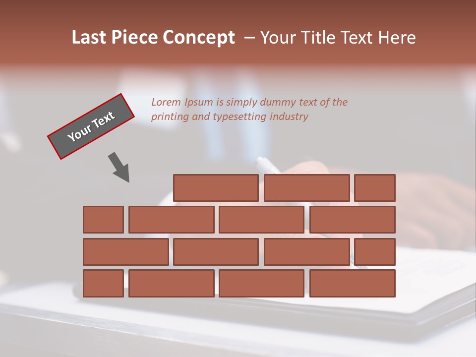 A Person Writing On A Piece Of Paper With A Pen PowerPoint Template