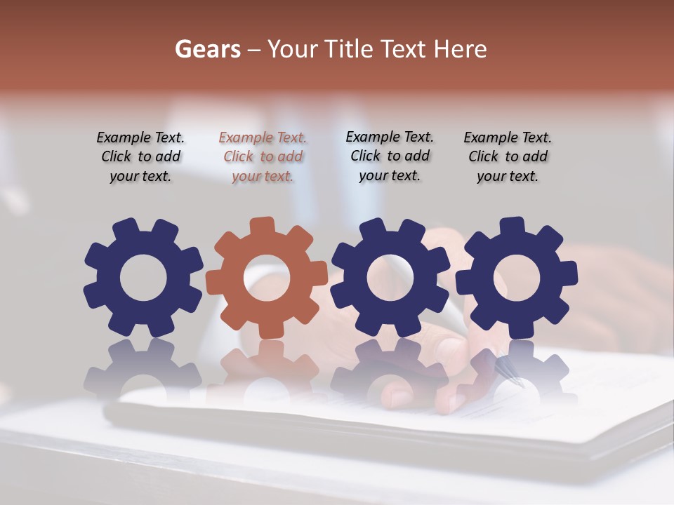 A Person Writing On A Piece Of Paper With A Pen PowerPoint Template