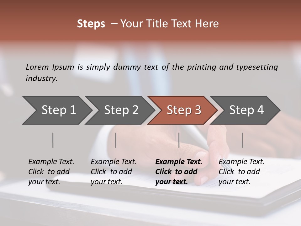 A Person Writing On A Piece Of Paper With A Pen PowerPoint Template