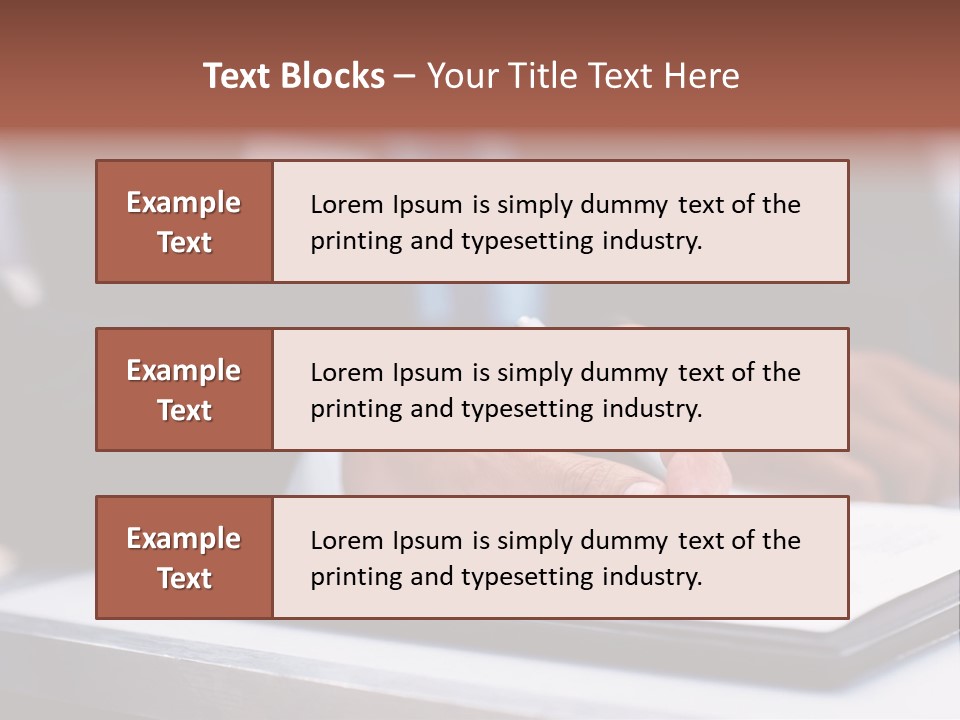 A Person Writing On A Piece Of Paper With A Pen PowerPoint Template