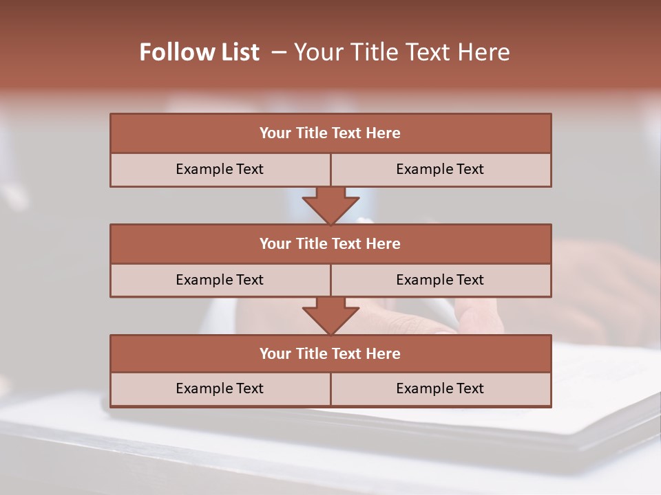 A Person Writing On A Piece Of Paper With A Pen PowerPoint Template