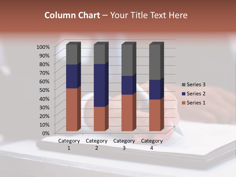 A Person Writing On A Piece Of Paper With A Pen PowerPoint Template