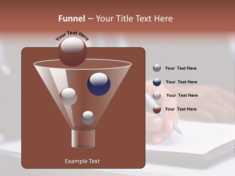 A Person Writing On A Piece Of Paper With A Pen PowerPoint Template