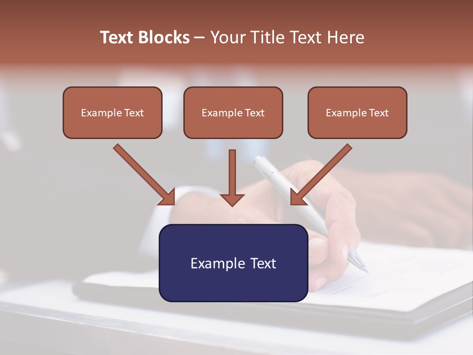 A Person Writing On A Piece Of Paper With A Pen PowerPoint Template