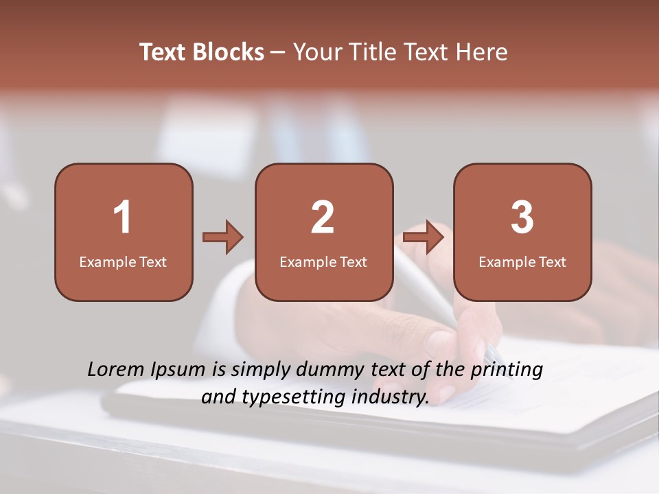 A Person Writing On A Piece Of Paper With A Pen PowerPoint Template