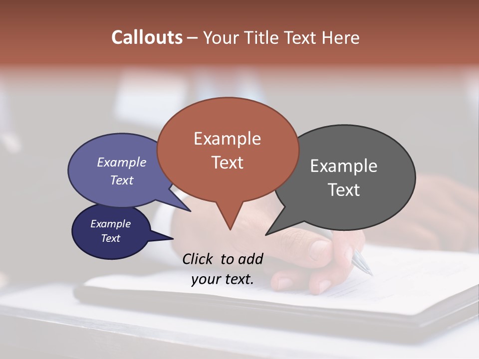 A Person Writing On A Piece Of Paper With A Pen PowerPoint Template