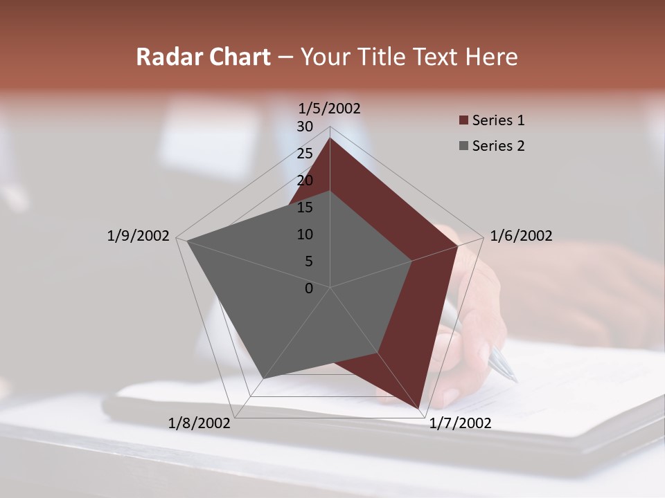 A Person Writing On A Piece Of Paper With A Pen PowerPoint Template